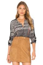 Long Sleeve Contrast Rib Sleeve Panel Button Up Shirt