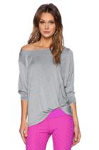 Draped Twist Front Dolman Tee