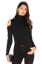 Cut Out Ribbed Turtleneck Sweater