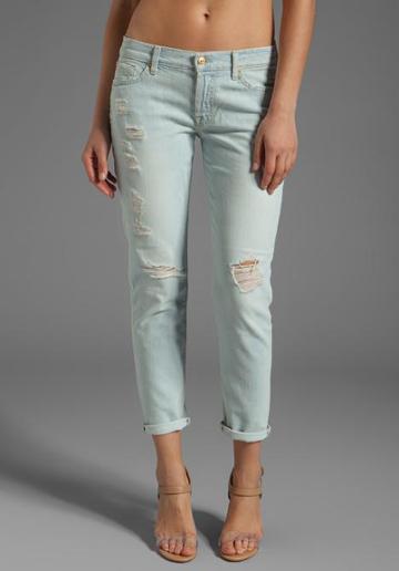7 For All Mankind Josefina In Distressed Light