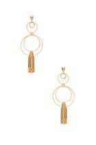 Multi Circle Earring With Fringe Bars
