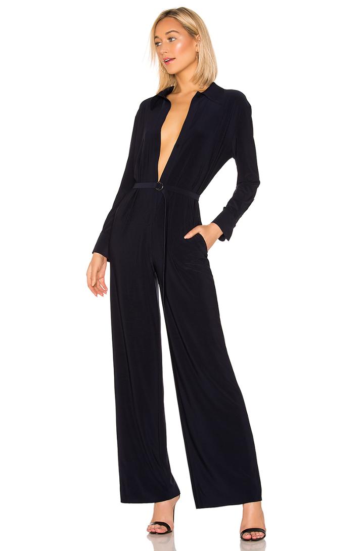 X Revolve Shirt Straight Leg Jumpsuit