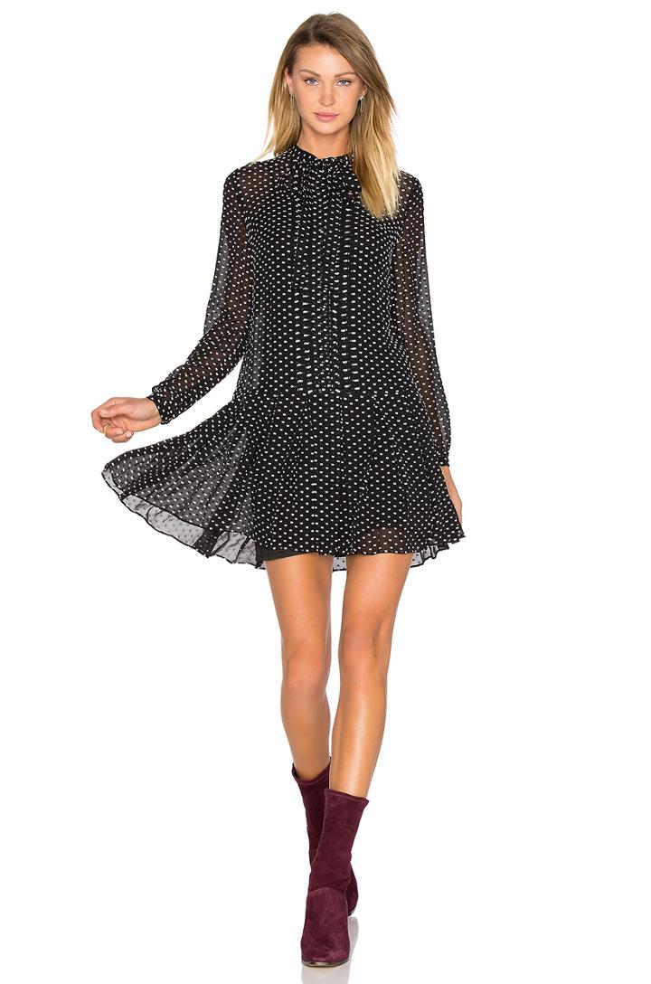 Pintuck Pussybow Dress