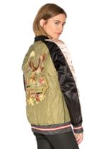 Quilted Army Bomber Jacket