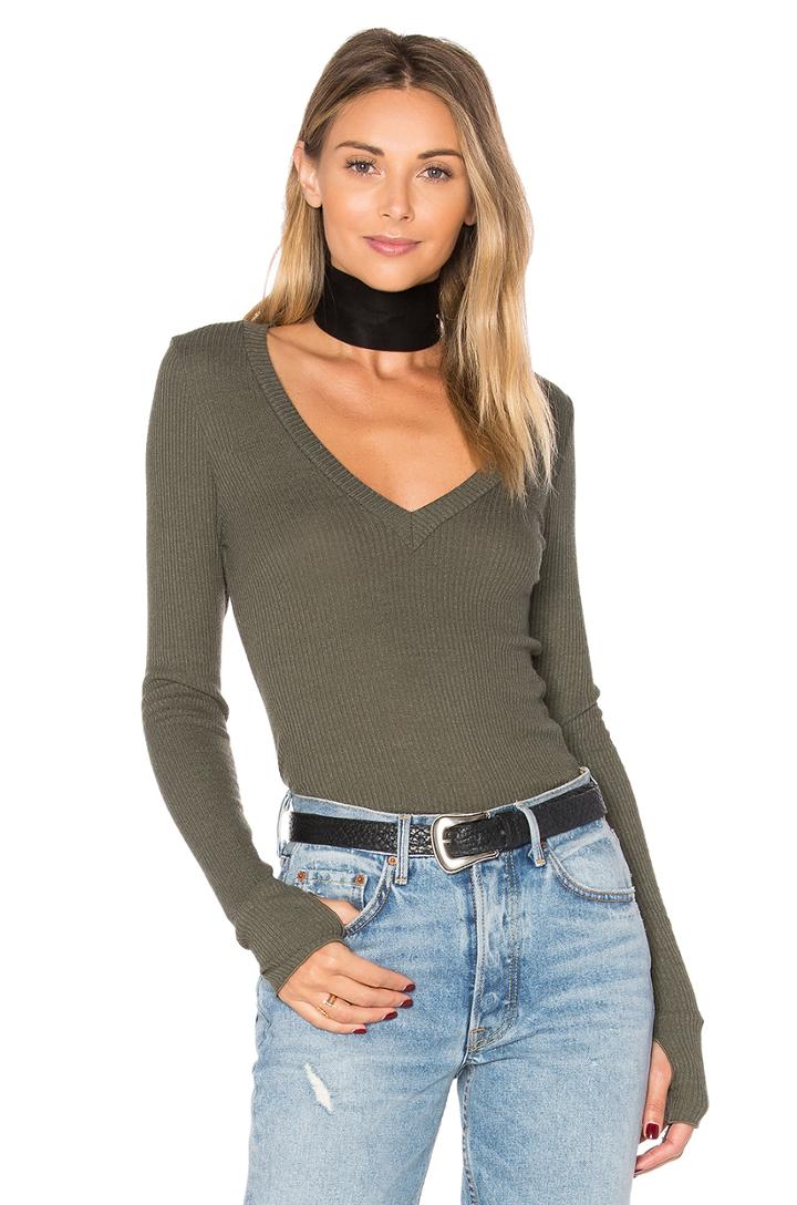 Sloane Deep V Top