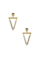 Pave Triangle Earrings