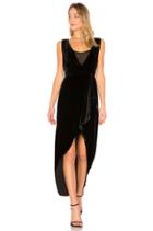 Ria Asymmetrical Wrap Dress In Black