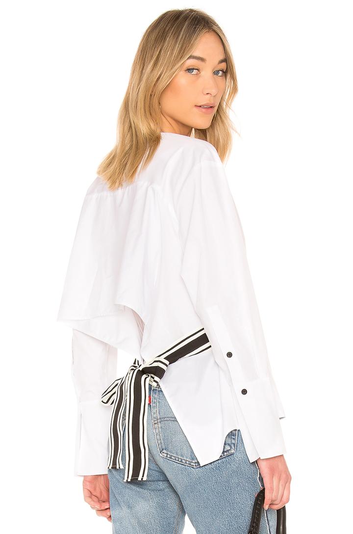 Cross Over Tied Blouse