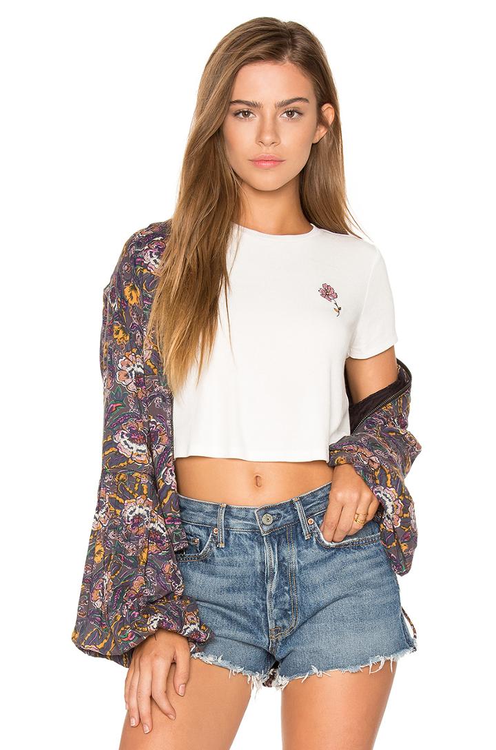 Soft Printed Balloon Sleeve Jacket