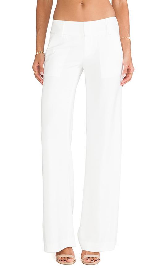 Alice + Olivia Eric Pant In White