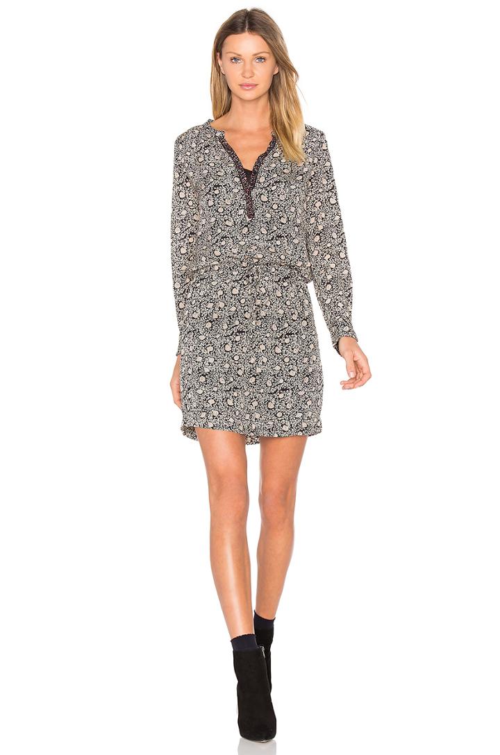 Long Sleeve Tied Waist Mini Dress