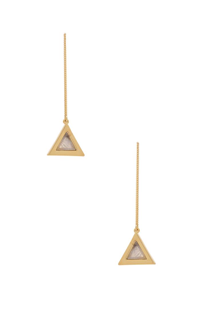 Tri Stone Inlay Ear Threader