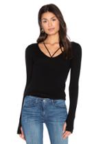 Strappy V Neck Sweater