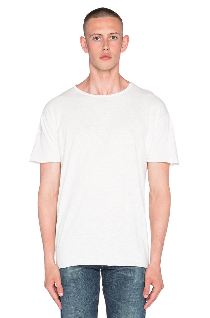 Unfinished Hem Slub Tee