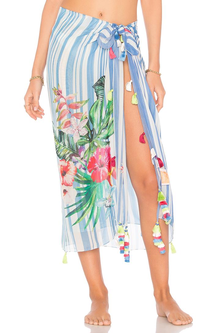 Stripe Blossom Sarong