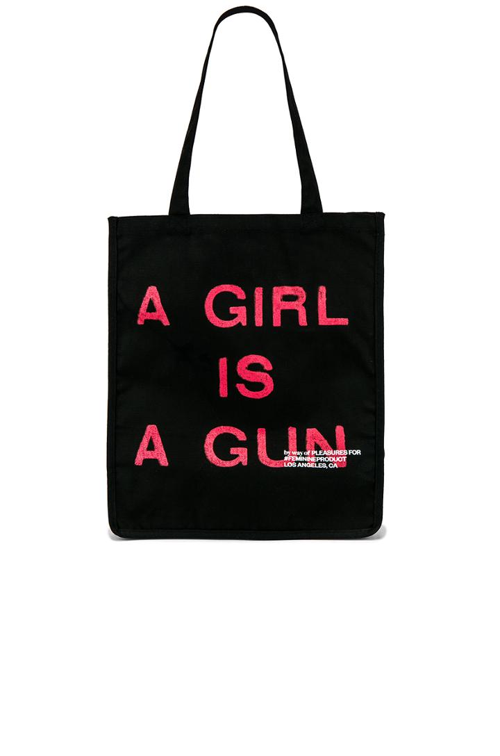 A Girl Is A Gun Tote Bag