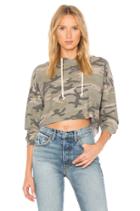 Cropped Camo Hoodie