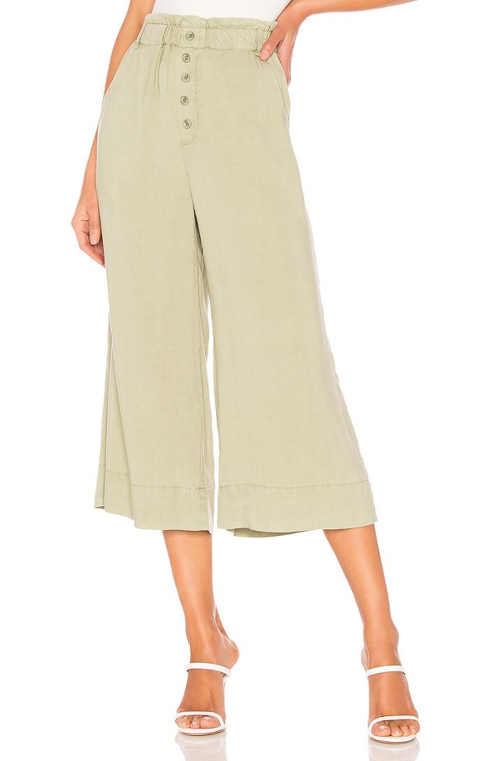 Button Front Crop Pant