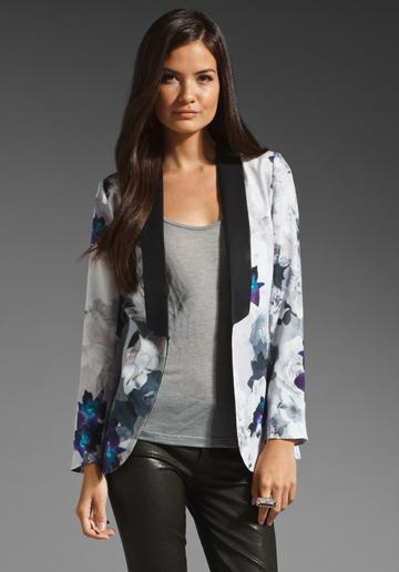 Style Stalker Fight Club Blazer In Floral