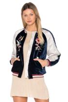 Floral Embroidered Bomber