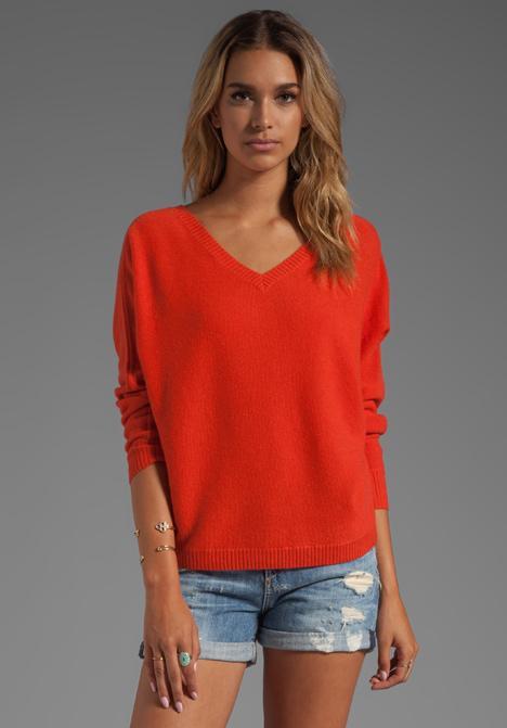 360 Sweater Julietta Cashmere Sweater In Burnt Orange