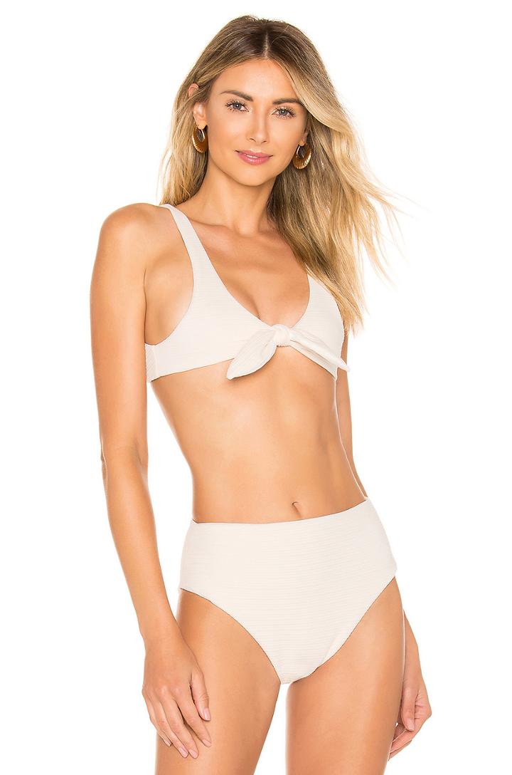 Lila Tie Front Crop Bikini Top