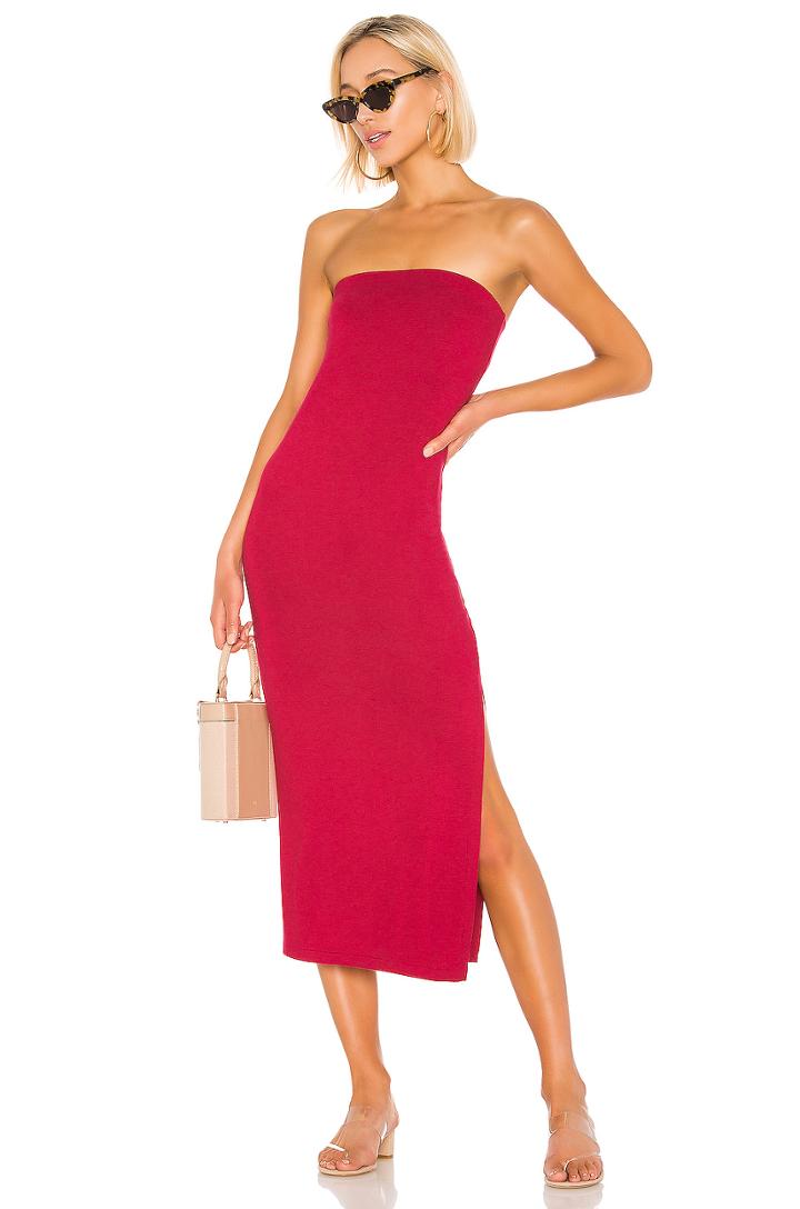 Jersey Side Slit Dress