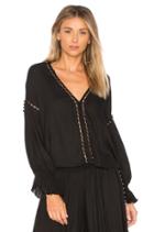 Studded V Neck Top