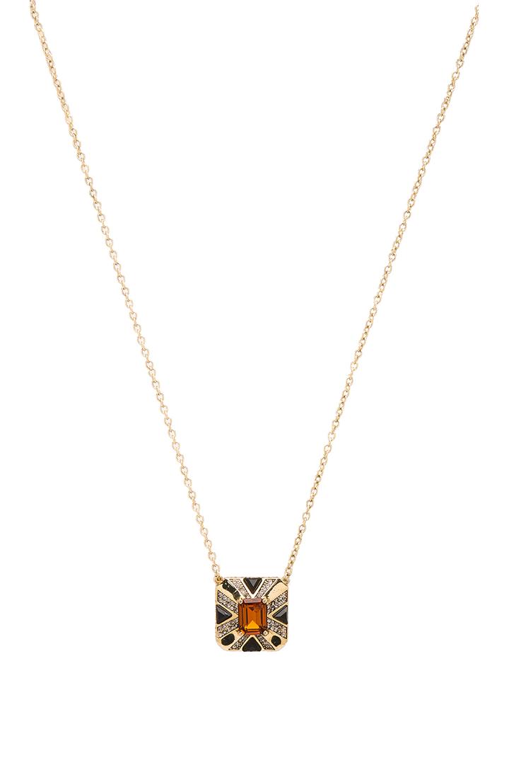 House Of Harlow Art Deco Pendant Necklace