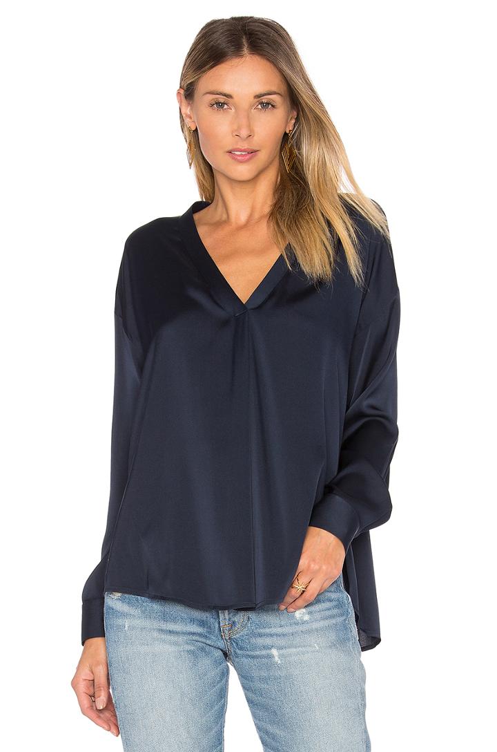 Cross Over Satin Blouse