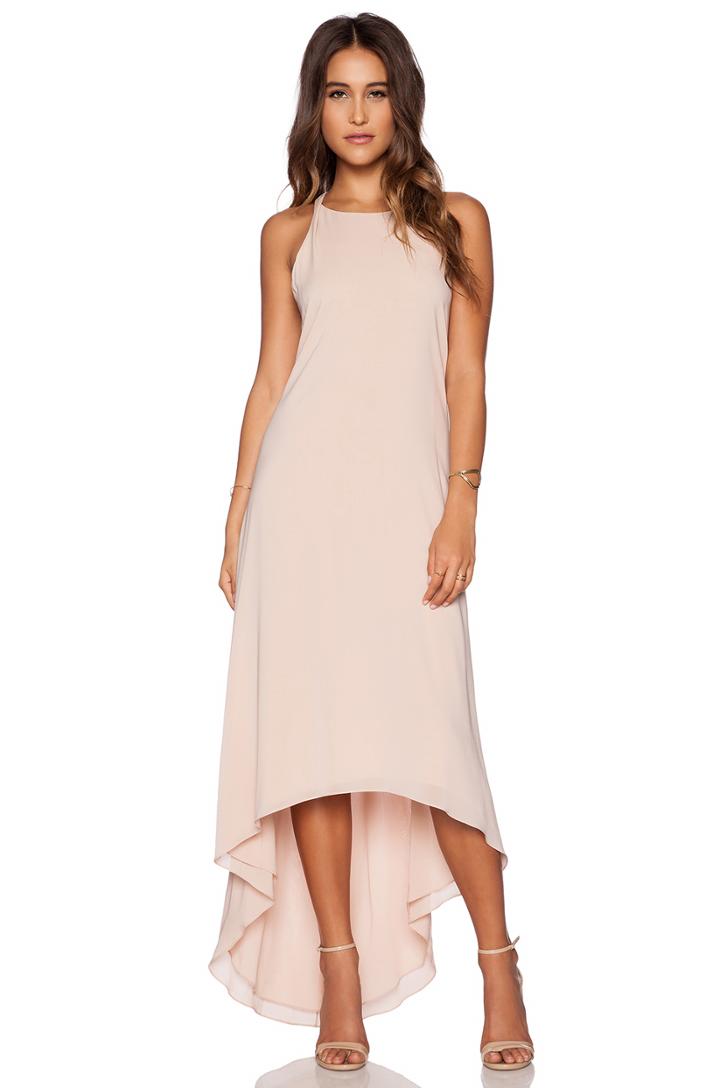 Back Twist Keyhole Maxi Dress