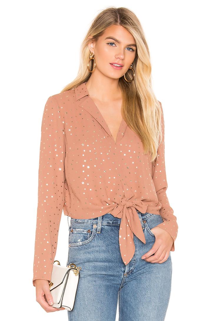 Tie Front Star Top