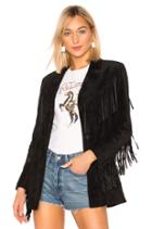 Suede Fringe Blazer