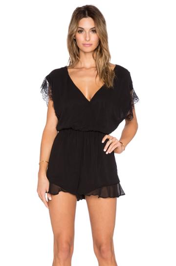 V Neck Lace Romper