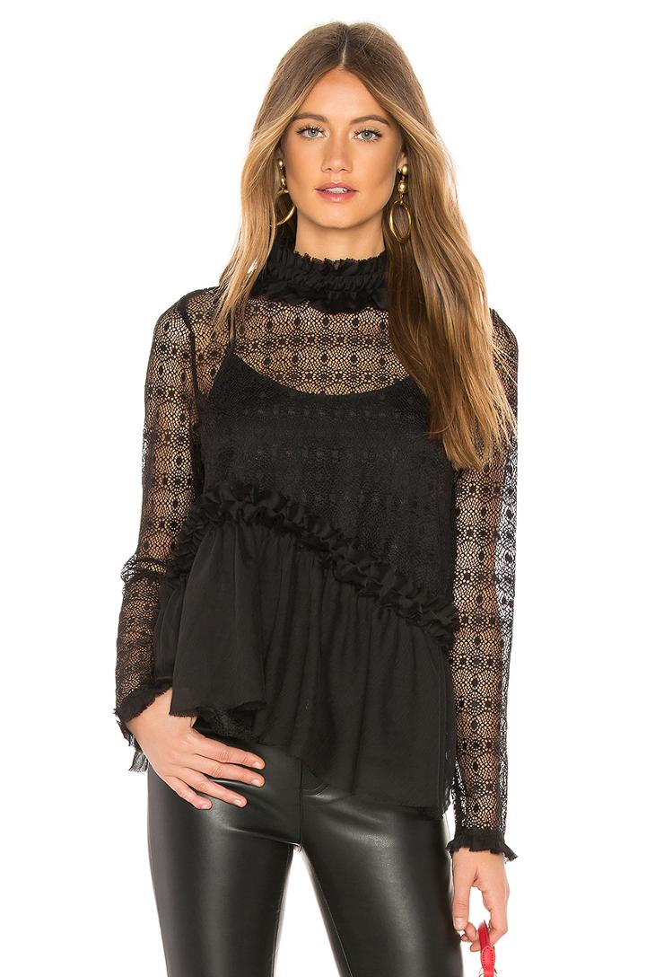 Sheer Ruffle Top