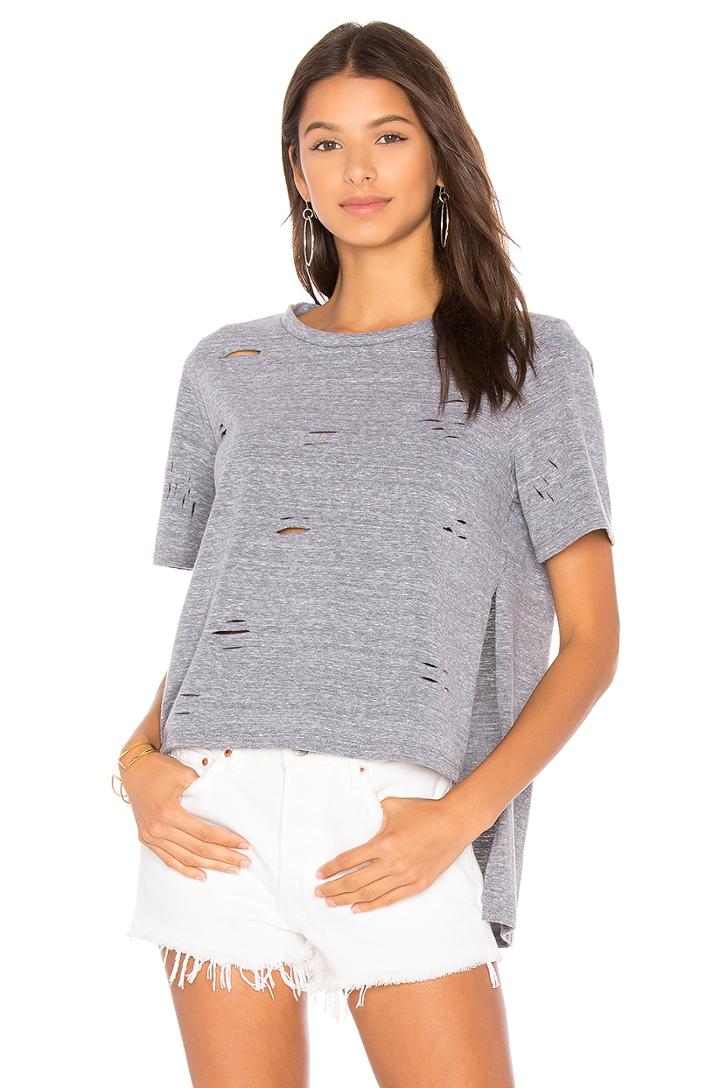 Slit Distressed Tee