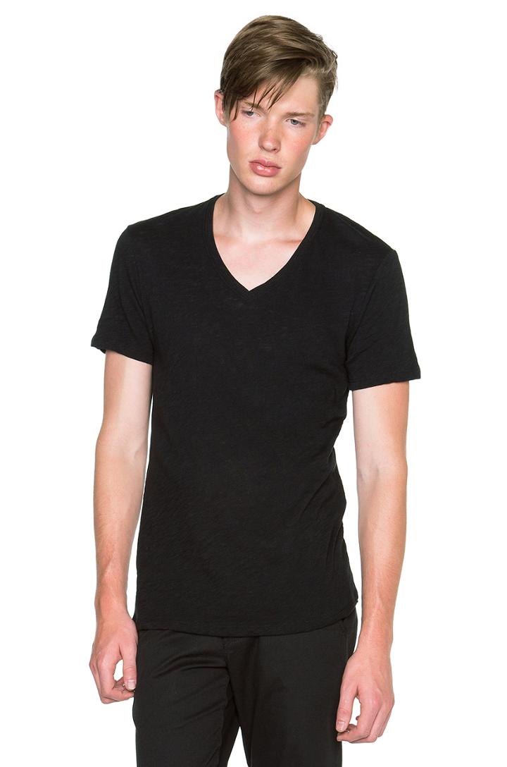 Basic Slub V-neck