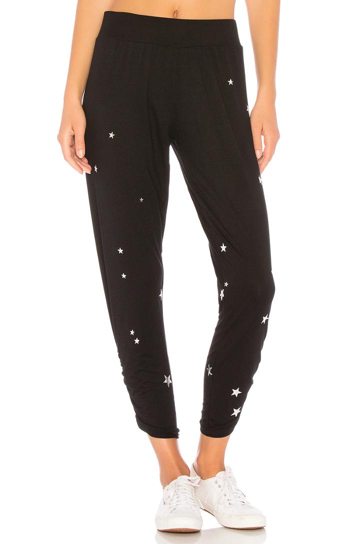 Pablo Pant With Shirring & Silver Foil Stars