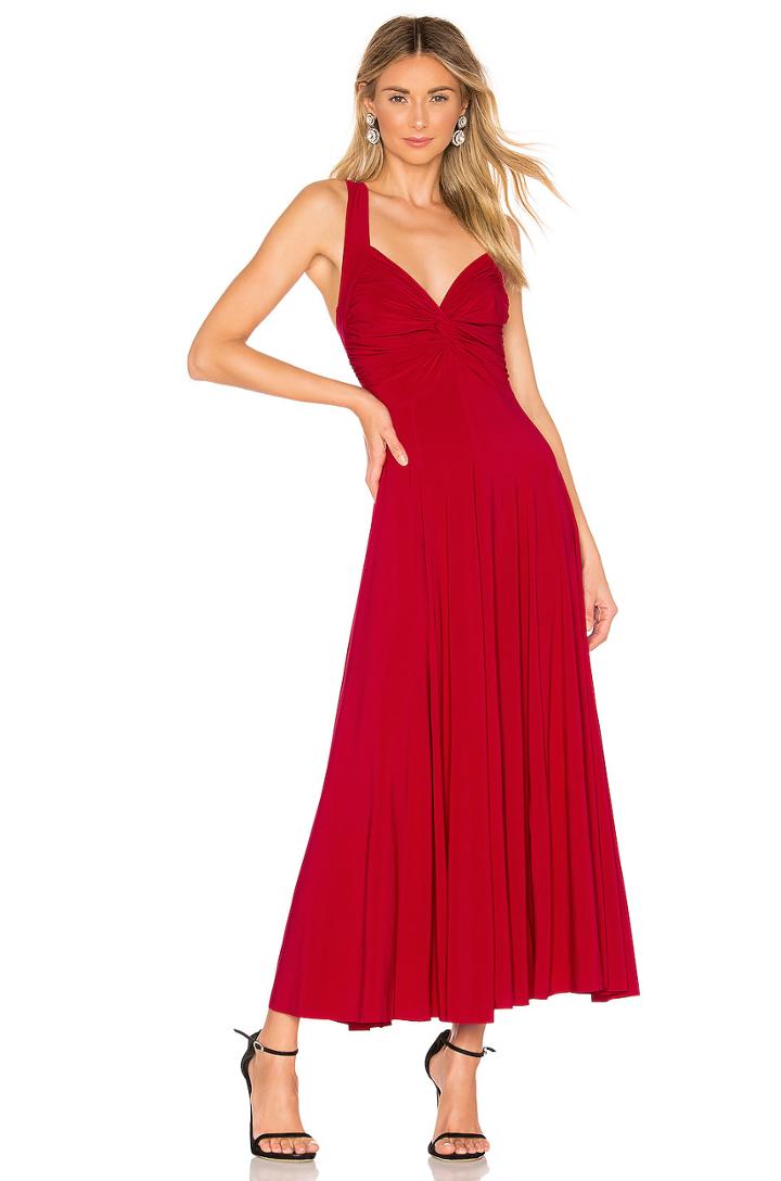Sleeveless Flared Twist Midi Dress