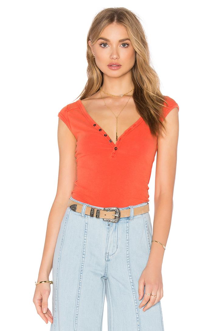 Peaches Henley Tee