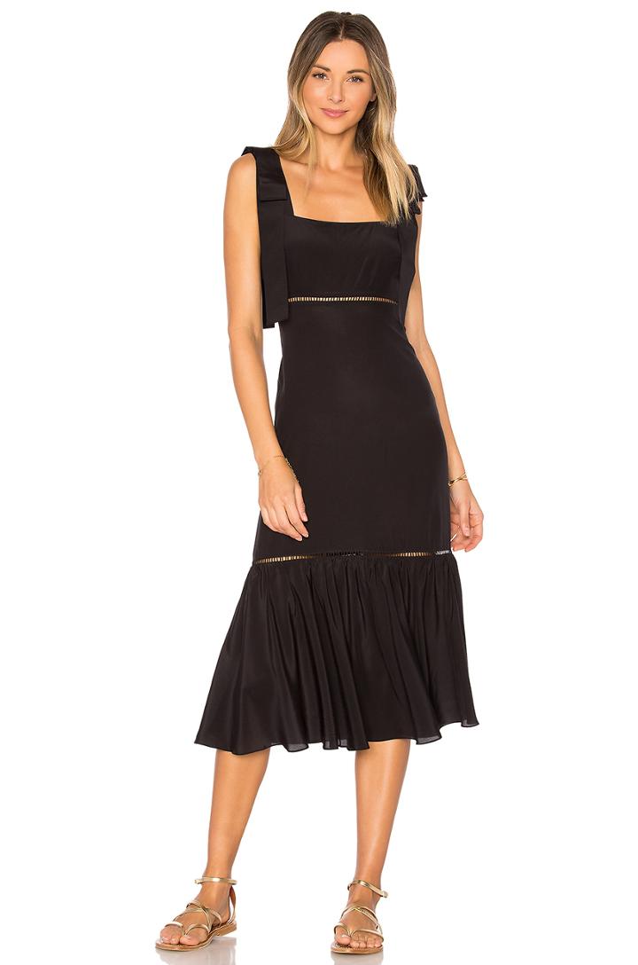 Solid Midi Dress