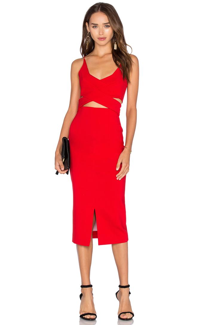 Ponti Angled Wrap Dress