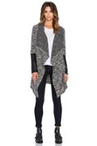 Boucle Long Open Front Cardigan