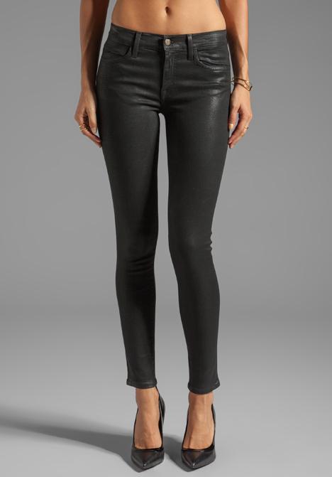 Wildfox Couture Marianne Mid Rise Skinny In Onyx