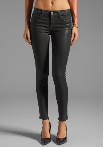 Wildfox Couture Marianne Mid Rise Skinny In Onyx