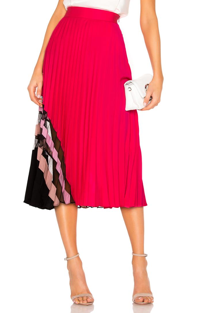 Pleat Maxi Skirt