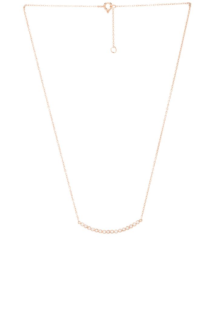 Curved Bezel Bar Necklace