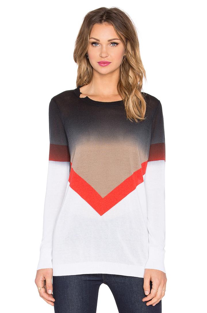 Intarsia Dip Dye Sweater