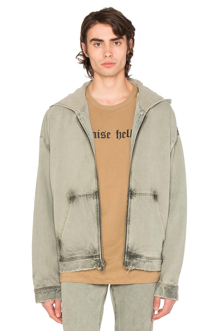 Denim Oversized Hooded Jacket