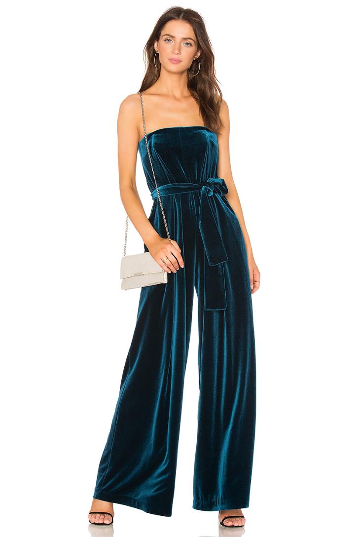 Strapless Velvet Jumpsuit